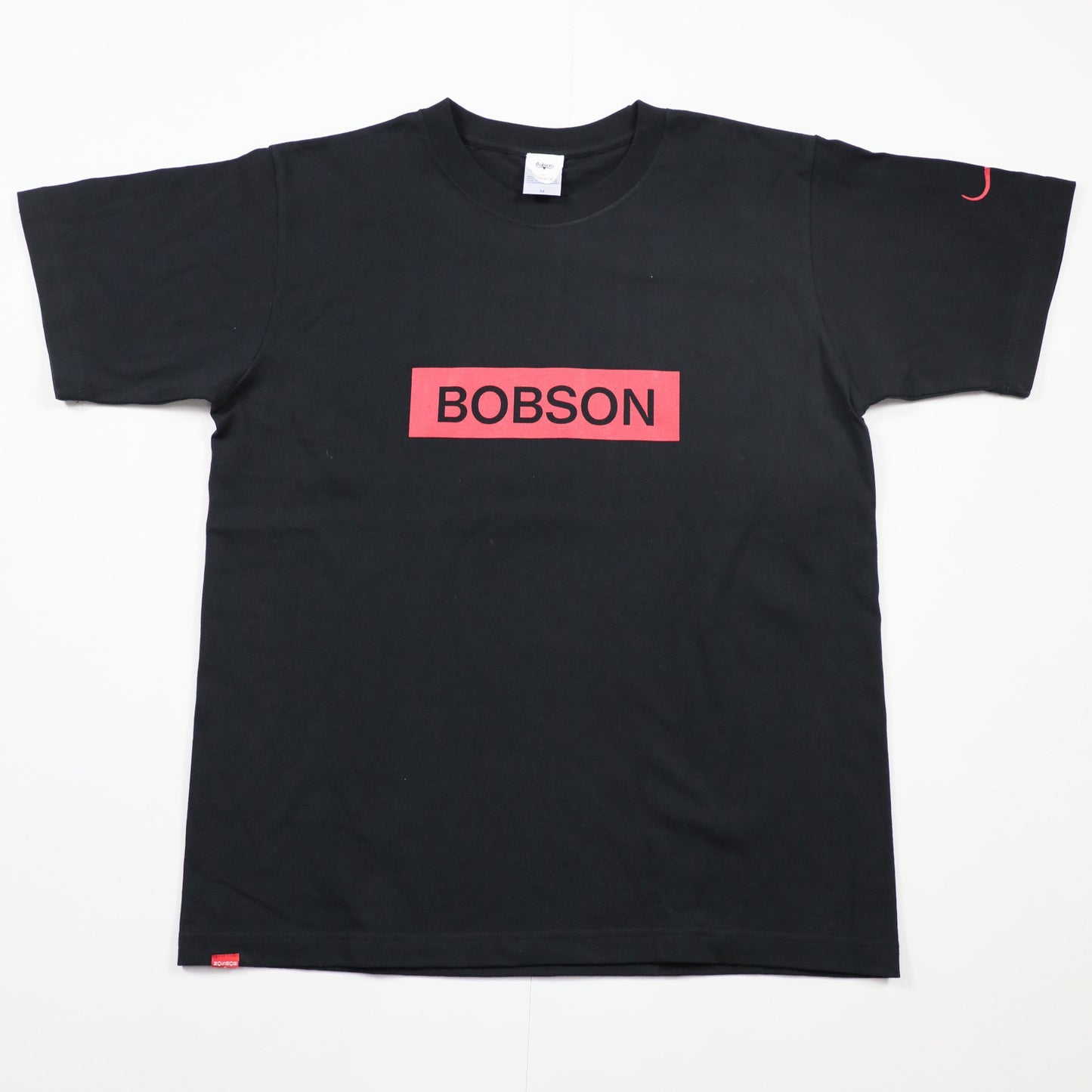 BOBSON プリントT 黒ベース/ユニセックス